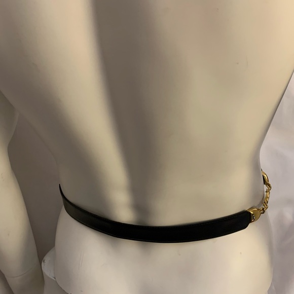 DIOR size M/L 29"-33" black leather chainlink BELT - Picture 13 of 15